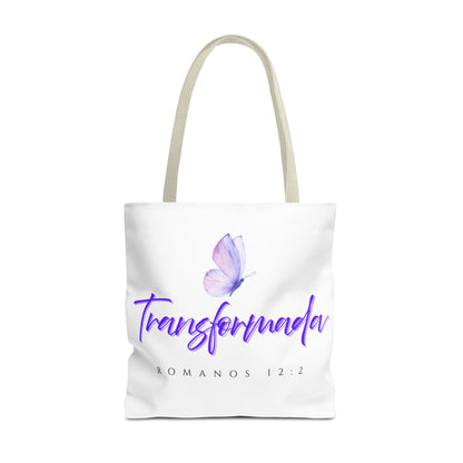 Transformada Tote Bag, Motivational Gift, Eco-Friendly Shopper, Women's Fashion, Bible Verse Accessory