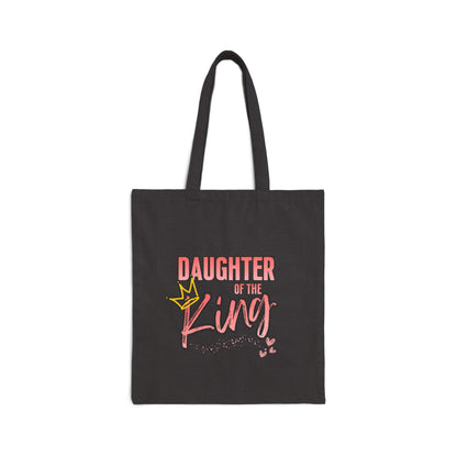 Daughter of the King Canvas Tote Bag – Faith-Based Christian Gift