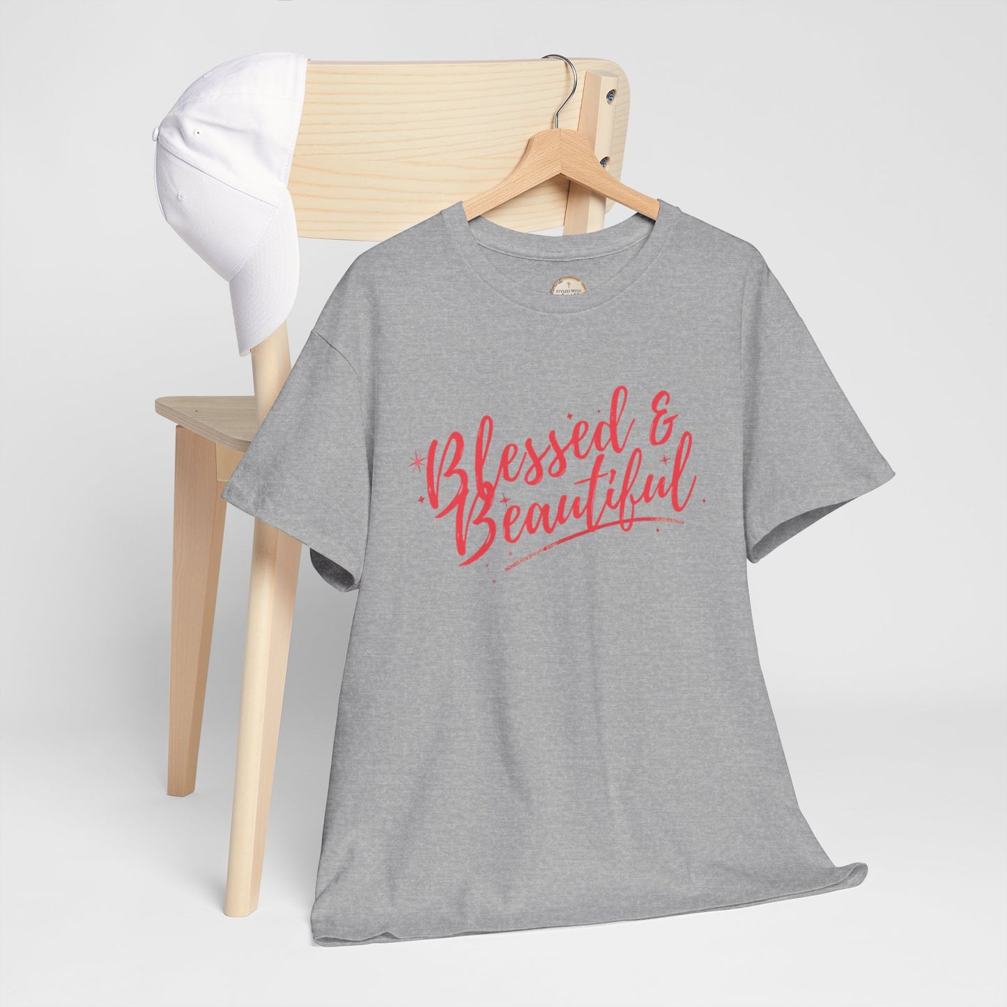 Blessed & Beautiful Unisex Heavy Cotton Tee - Inspirational Casual Wear