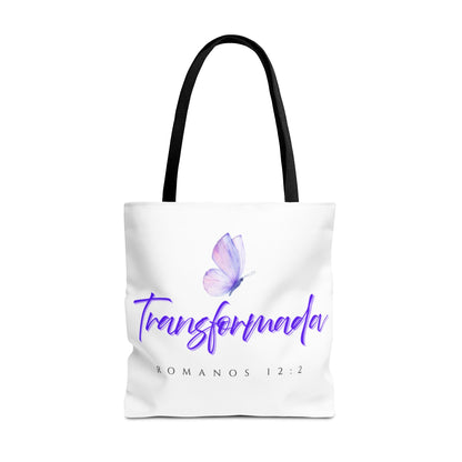 Transformada Tote Bag, Motivational Gift, Eco-Friendly Shopper, Women's Fashion, Bible Verse Accessory