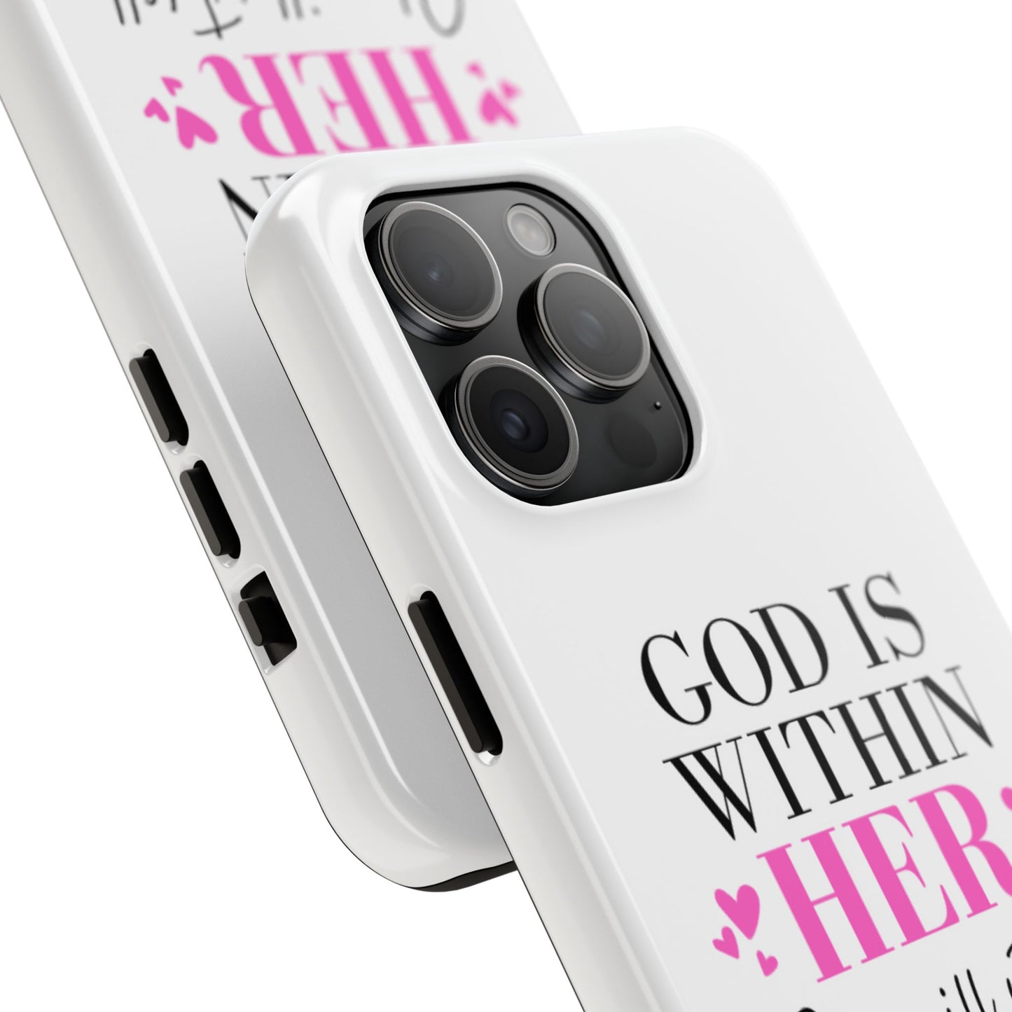 Empowering Tough Phone Case - "God is Within Her" Inspirational Design