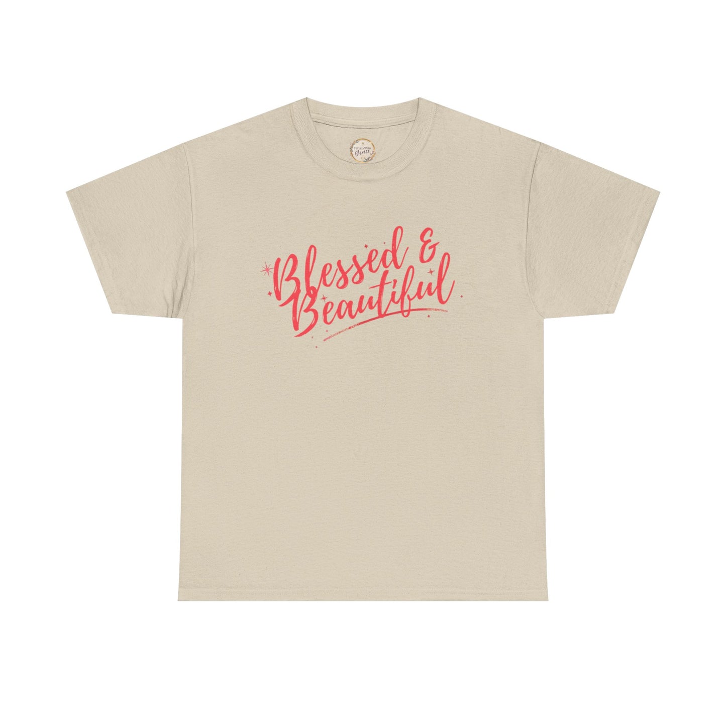 Blessed & Beautiful Unisex Heavy Cotton Tee - Inspirational Casual Wear