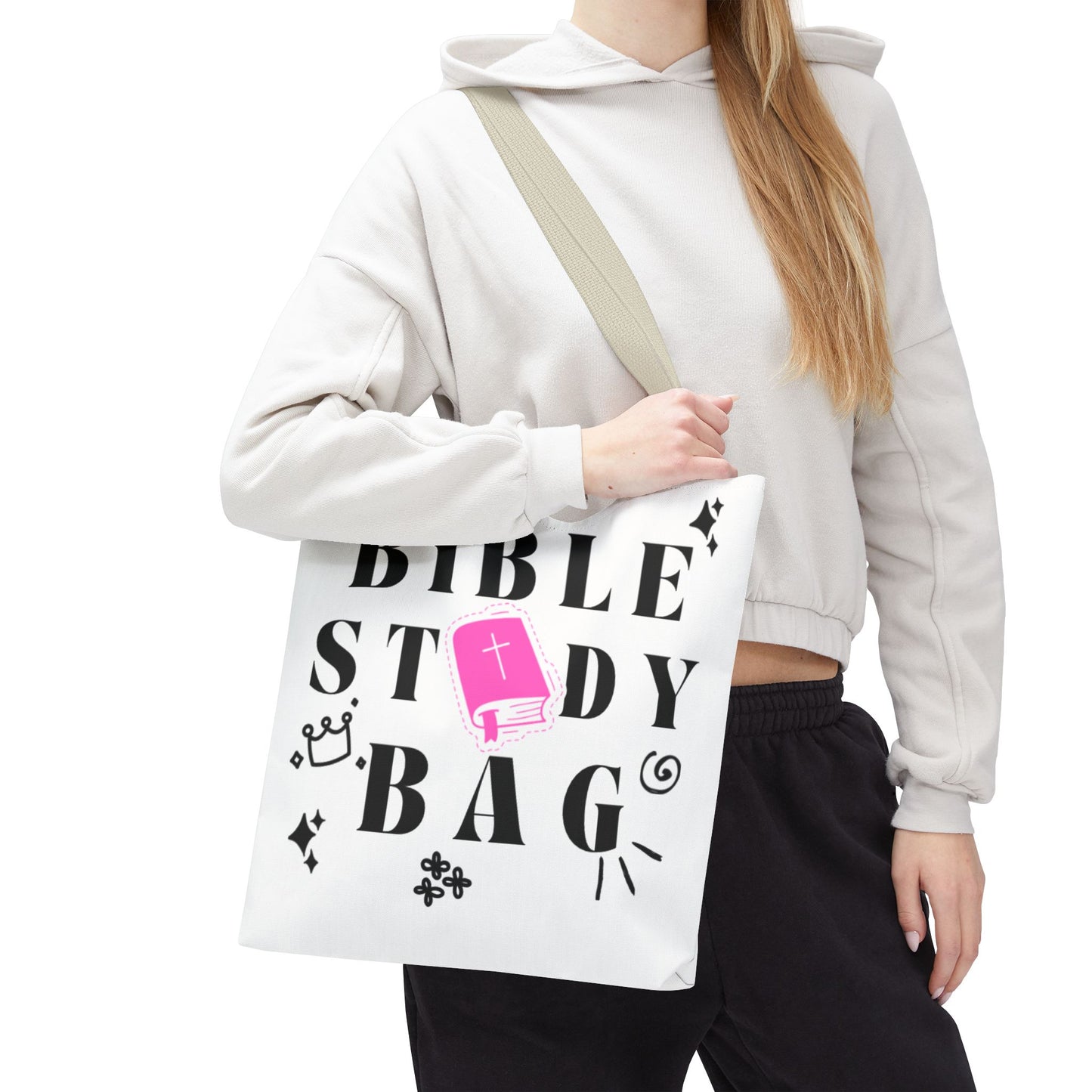 Bible Study Tote Bag - Stylish All-Over Print for Women's Spiritual Journey
