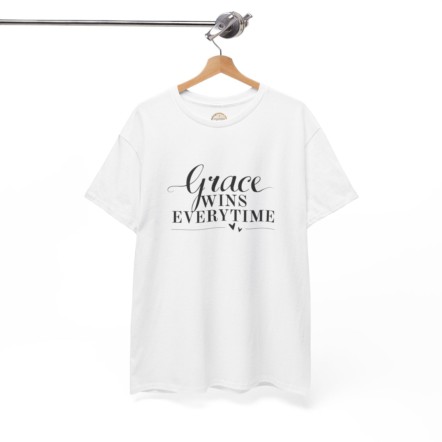 Grace Wins Every Time Tee — Inspirational Christian Graphic T-Shirt