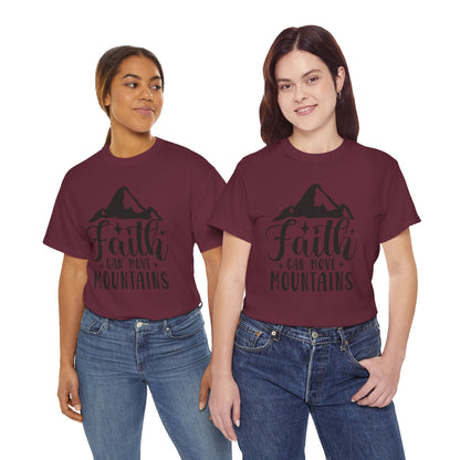 Faith Can Move Mountains - Unisex Heavy Cotton Tee