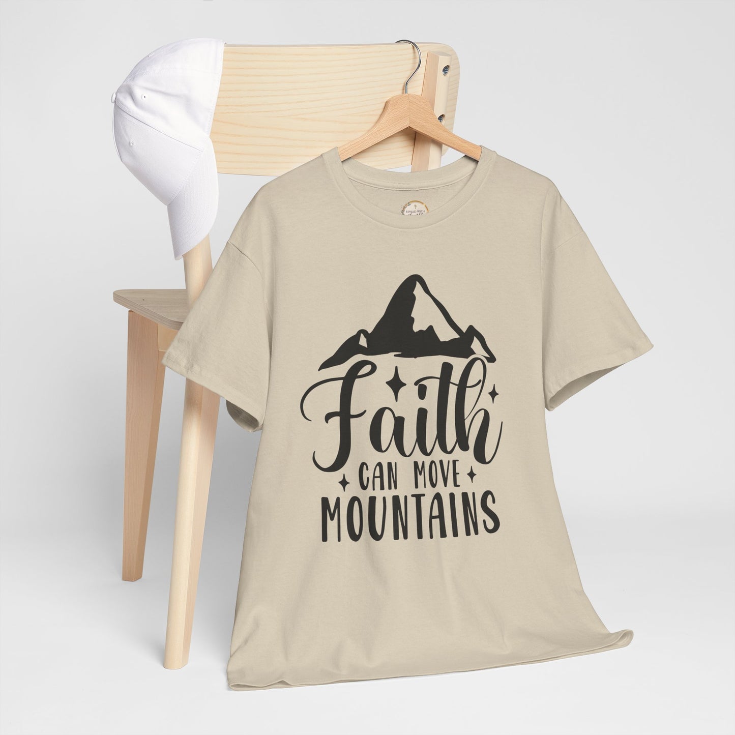 Faith Can Move Mountains - Unisex Heavy Cotton Tee