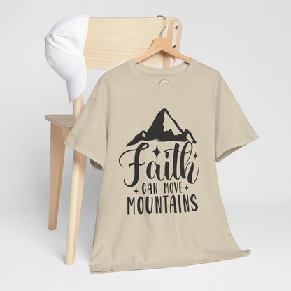 Faith Can Move Mountains - Unisex Heavy Cotton Tee