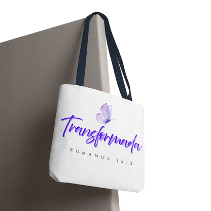 Transformada Tote Bag, Motivational Gift, Eco-Friendly Shopper, Women's Fashion, Bible Verse Accessory