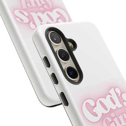God's Girl Cute Phone Case, Pink Bow Case, Faith-Based Gifts, Christian Accessories, Birthday Present, Inspirational Jewelry