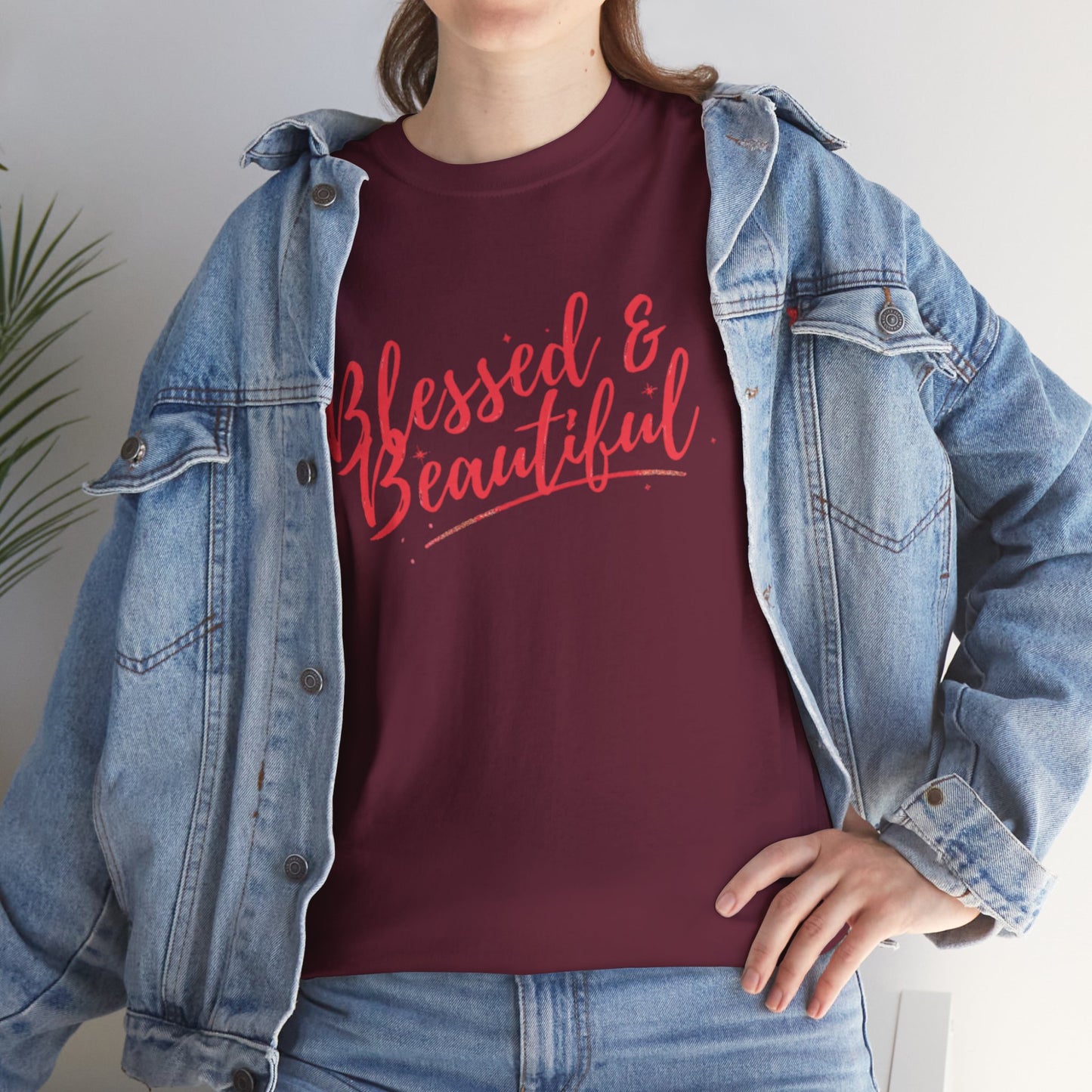 Blessed & Beautiful Unisex Heavy Cotton Tee - Inspirational Casual Wear