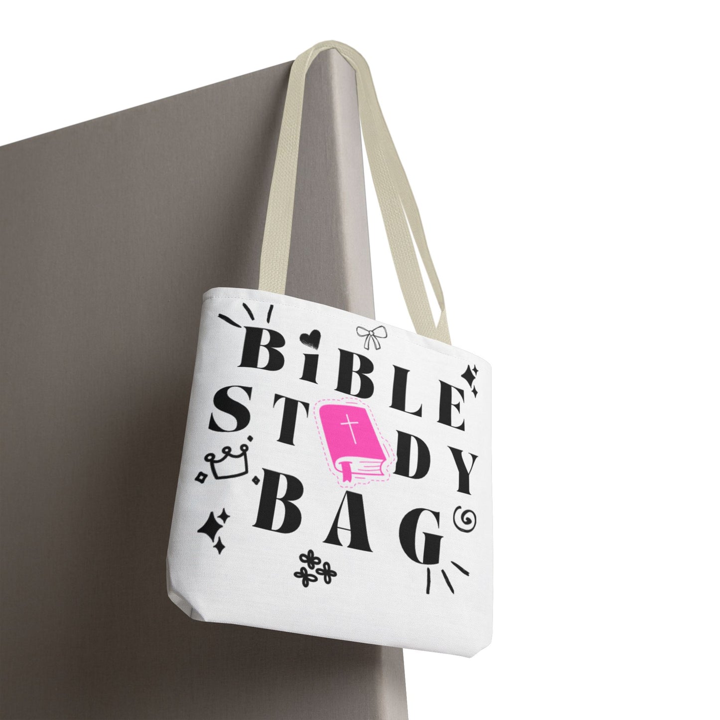 Bible Study Tote Bag - Stylish All-Over Print for Women's Spiritual Journey
