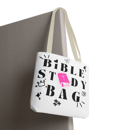Bible Study Tote Bag - Stylish All-Over Print for Women's Spiritual Journey