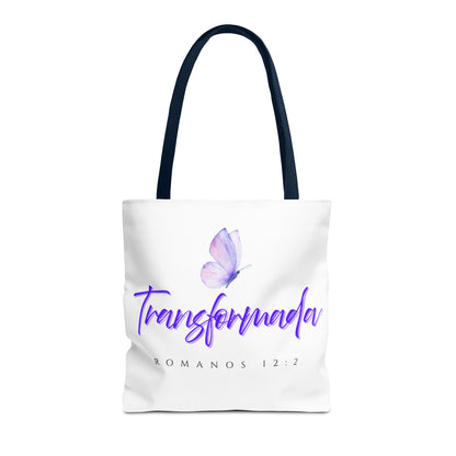 Transformada Tote Bag, Motivational Gift, Eco-Friendly Shopper, Women's Fashion, Bible Verse Accessory