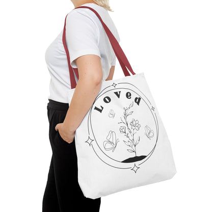 Loved Tote Bag - Stylish All-Over Print for Women's Spiritual Journey