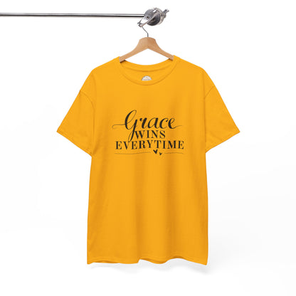 Grace Wins Every Time Tee — Inspirational Christian Graphic T-Shirt