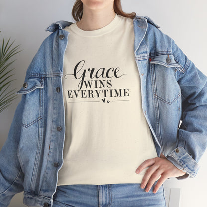 Grace Wins Every Time Tee — Inspirational Christian Graphic T-Shirt
