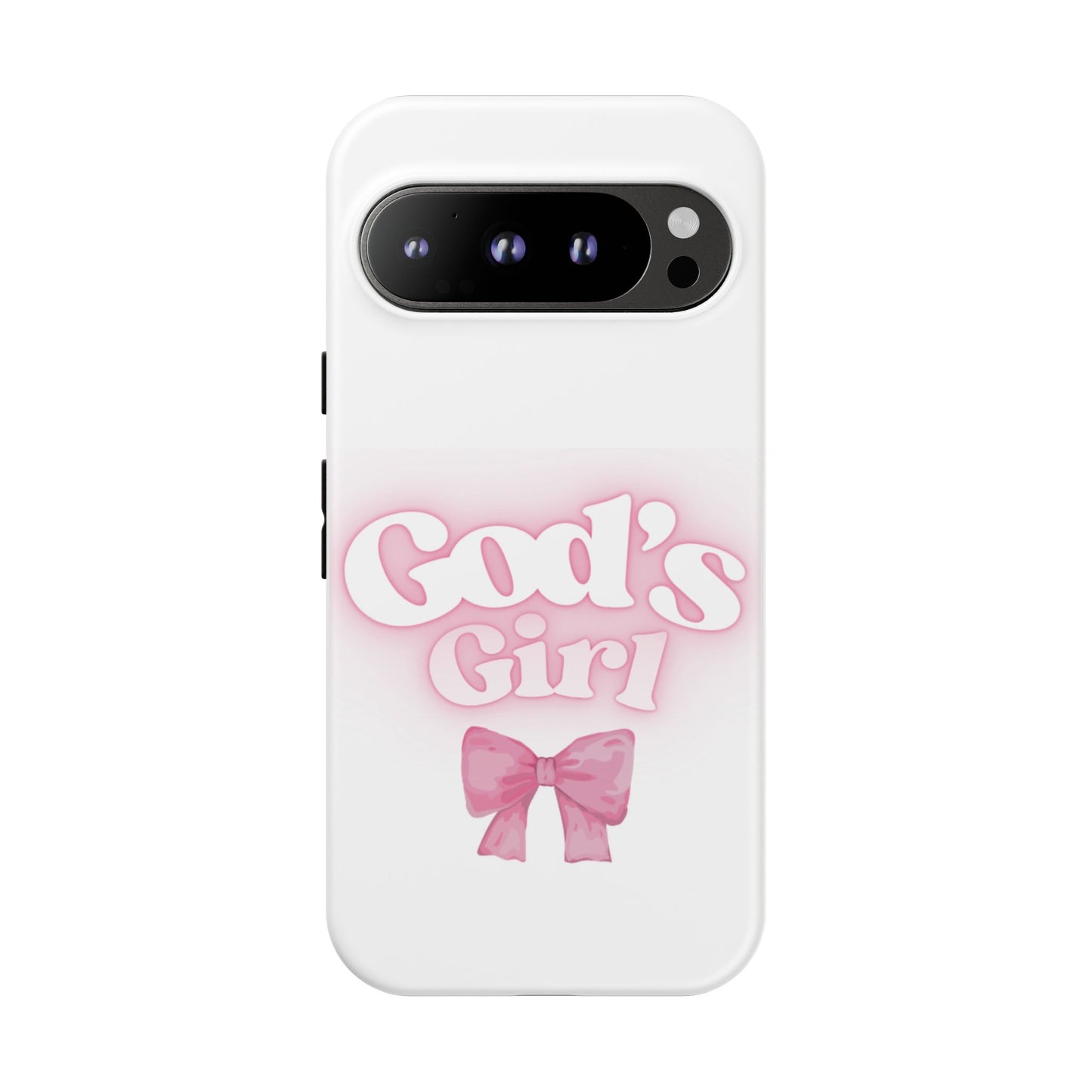 God's Girl Cute Phone Case, Pink Bow Case, Faith-Based Gifts, Christian Accessories, Birthday Present, Inspirational Jewelry