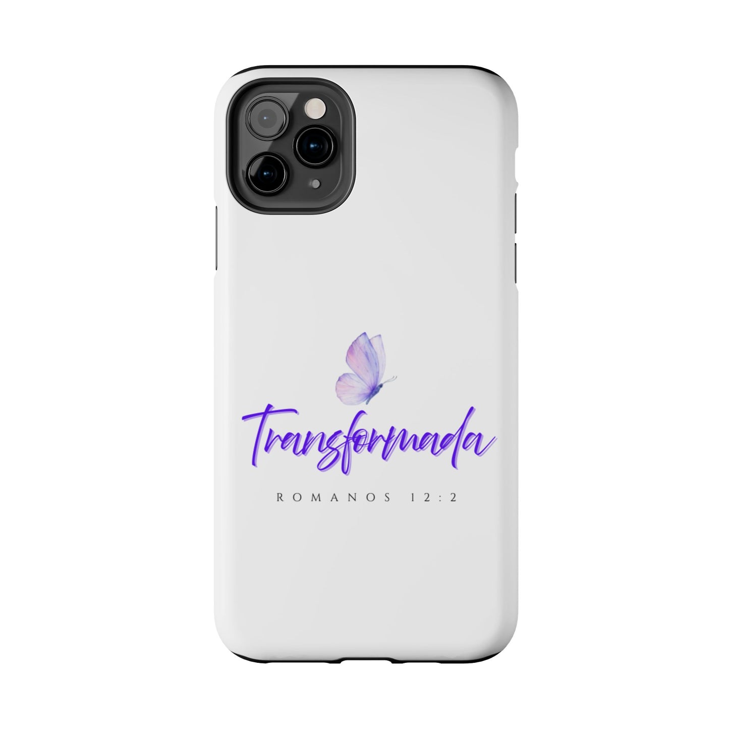 Transformada Phone Case, Inspirational Gift, Scripture Cases, Christian Accessories, Floral Design, Unique Phone Protection
