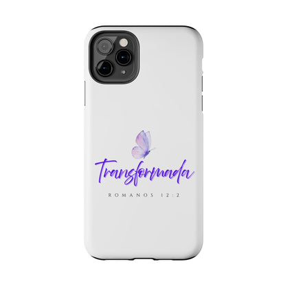 Transformada Phone Case, Inspirational Gift, Scripture Cases, Christian Accessories, Floral Design, Unique Phone Protection