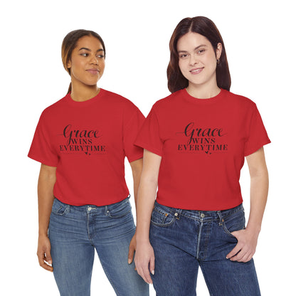 Grace Wins Every Time Tee — Inspirational Christian Graphic T-Shirt