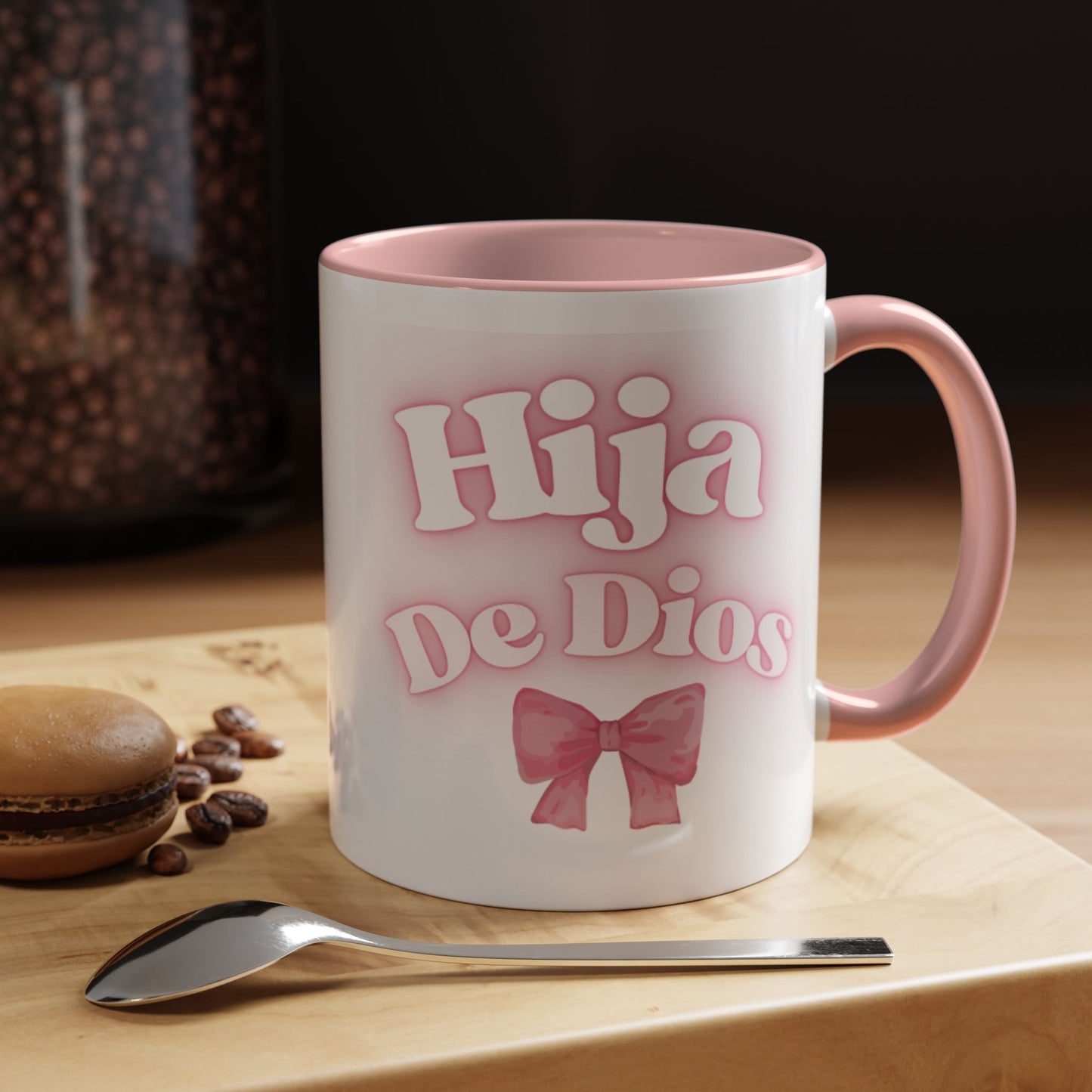 Hija De Dios Accent Coffee Mug - Perfect Gift for Moms, Inspirational Drinkware, Birthday, Faith Celebration, Unique Coffee Cup