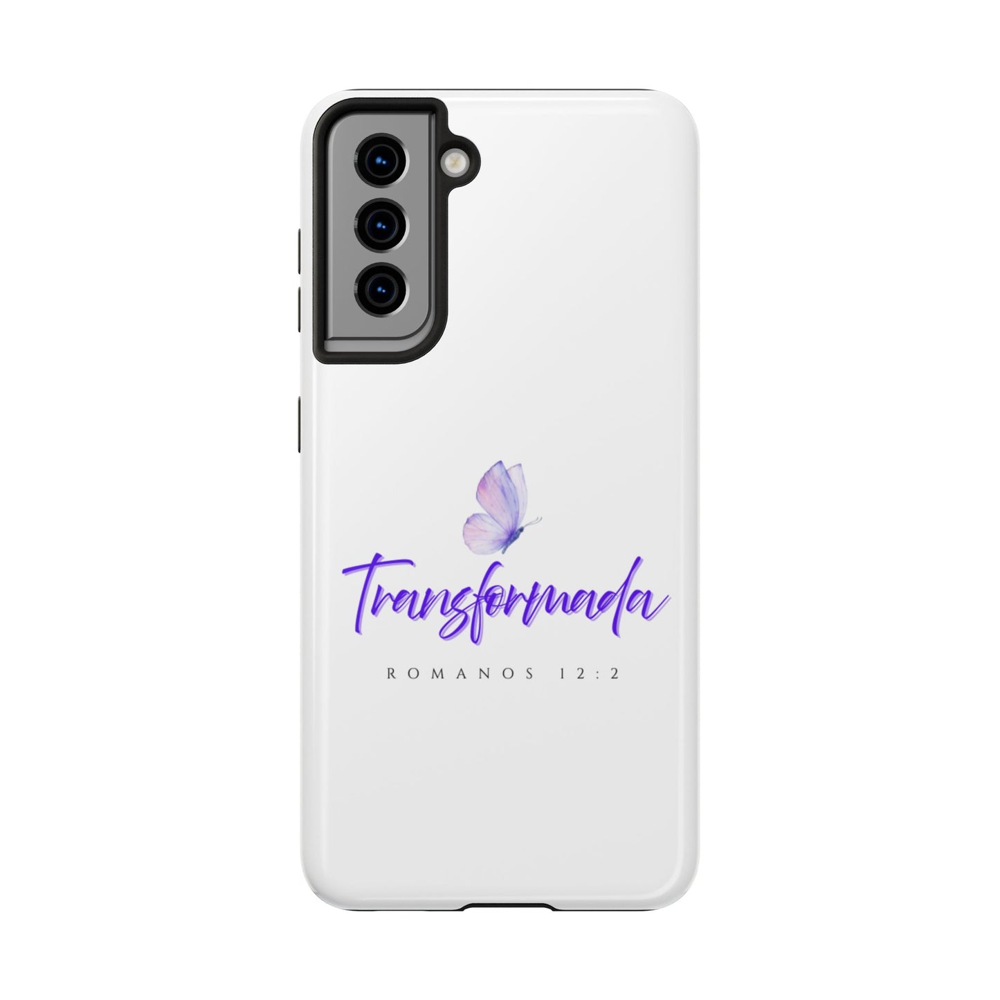 Transformada Phone Case, Inspirational Gift, Scripture Cases, Christian Accessories, Floral Design, Unique Phone Protection