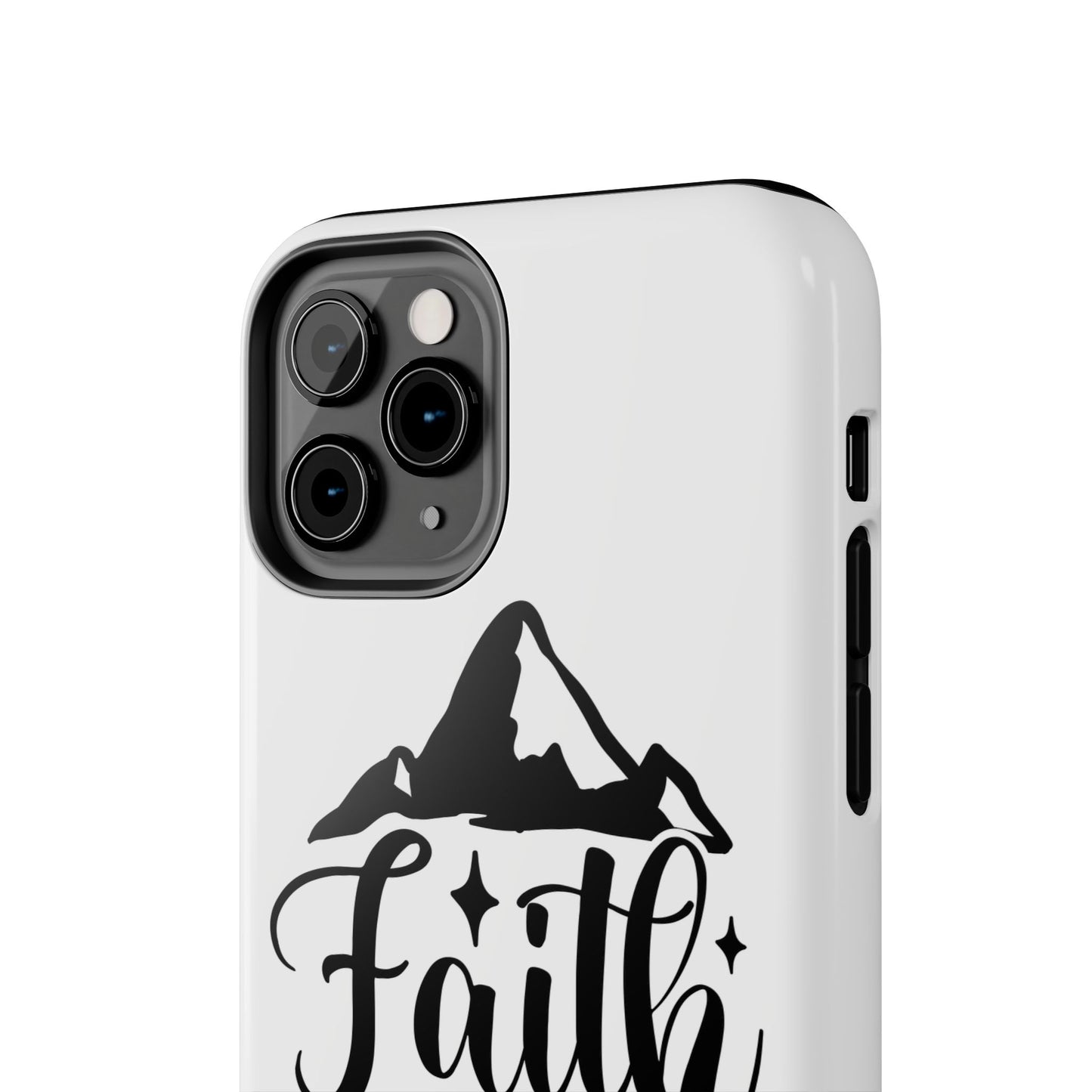 Inspirational Tough Phone Cases - 'Faith Can Move Mountains' Design