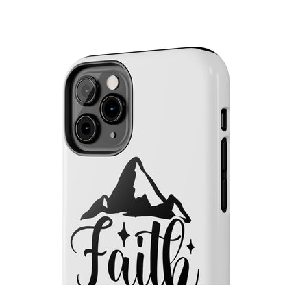 Inspirational Tough Phone Cases - 'Faith Can Move Mountains' Design