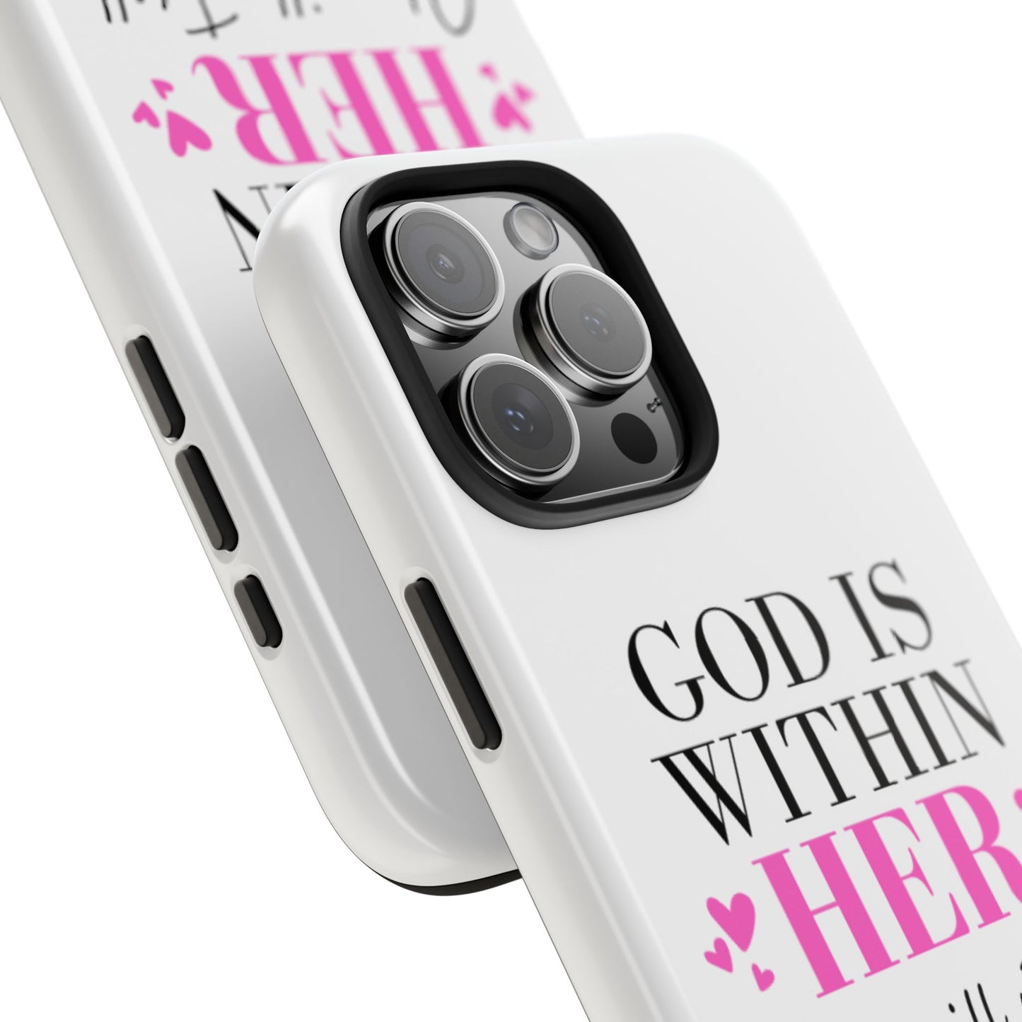 Empowering Tough Phone Case - "God is Within Her" Inspirational Design