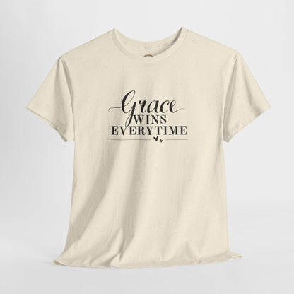 Grace Wins Every Time Tee — Inspirational Christian Graphic T-Shirt