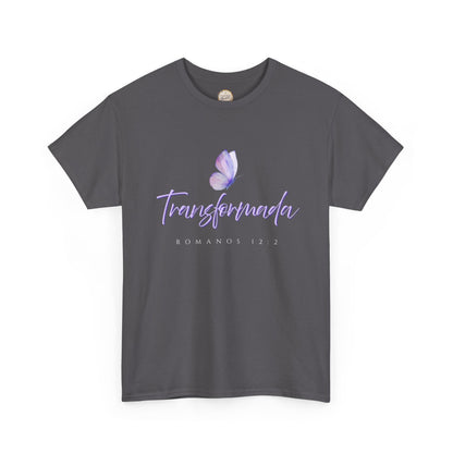 Transformada Unisex Heavy Cotton Tee, Inspirational Shirt, Gift for Women, Motivational Top, Spiritual Apparel, Casual Wear