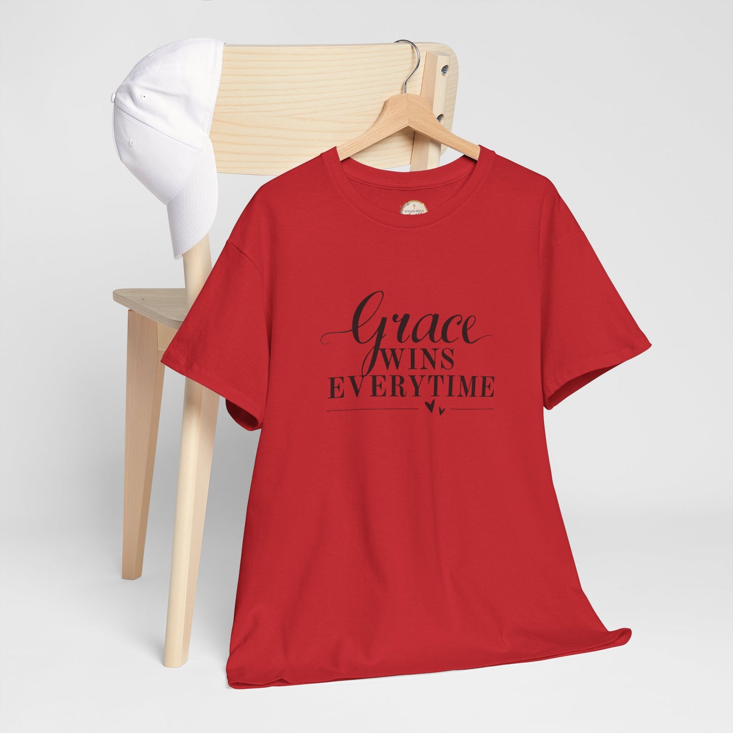 Grace Wins Every Time Tee — Inspirational Christian Graphic T-Shirt