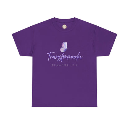 Transformada Unisex Heavy Cotton Tee, Inspirational Shirt, Gift for Women, Motivational Top, Spiritual Apparel, Casual Wear