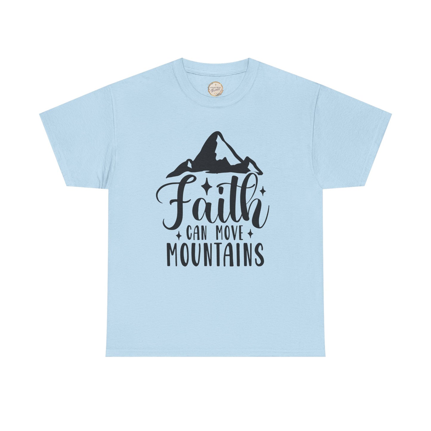 Faith Can Move Mountains - Unisex Heavy Cotton Tee