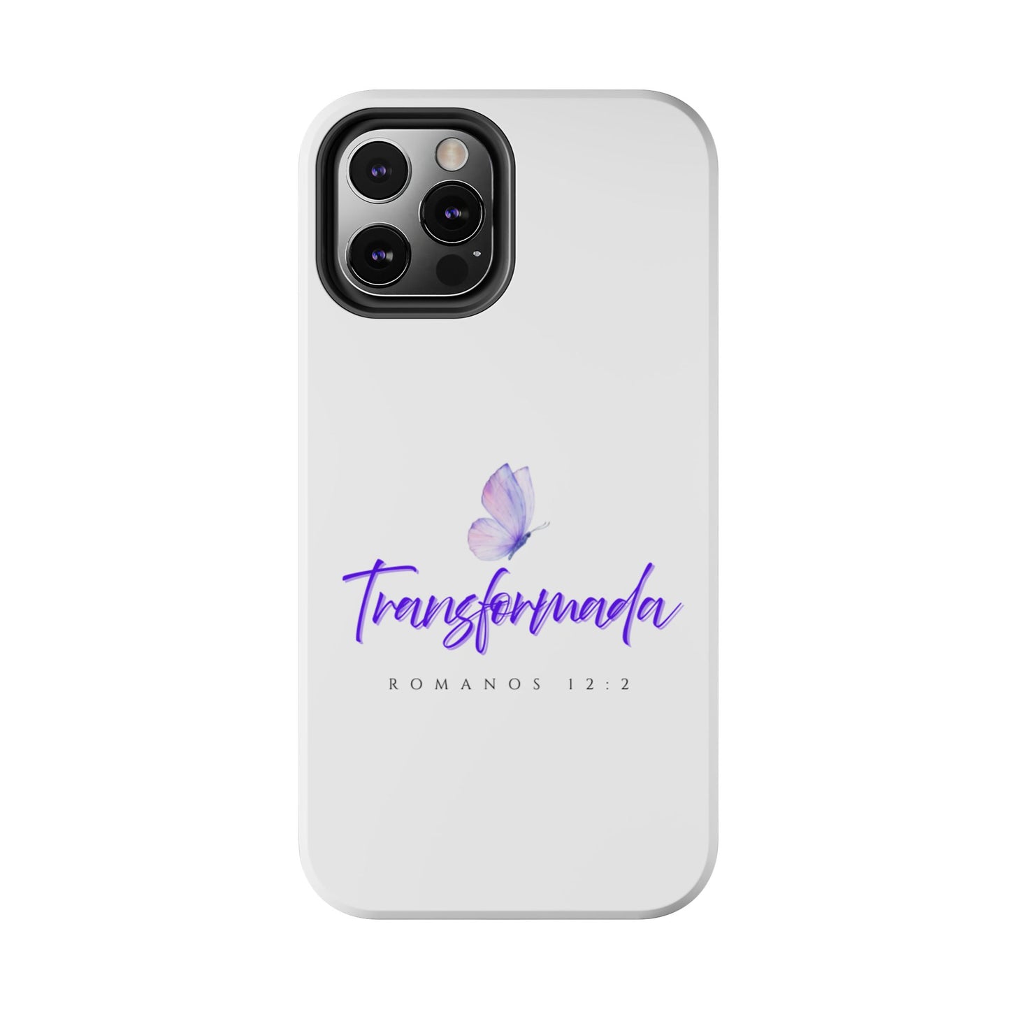 Transformada Phone Case, Inspirational Gift, Scripture Cases, Christian Accessories, Floral Design, Unique Phone Protection