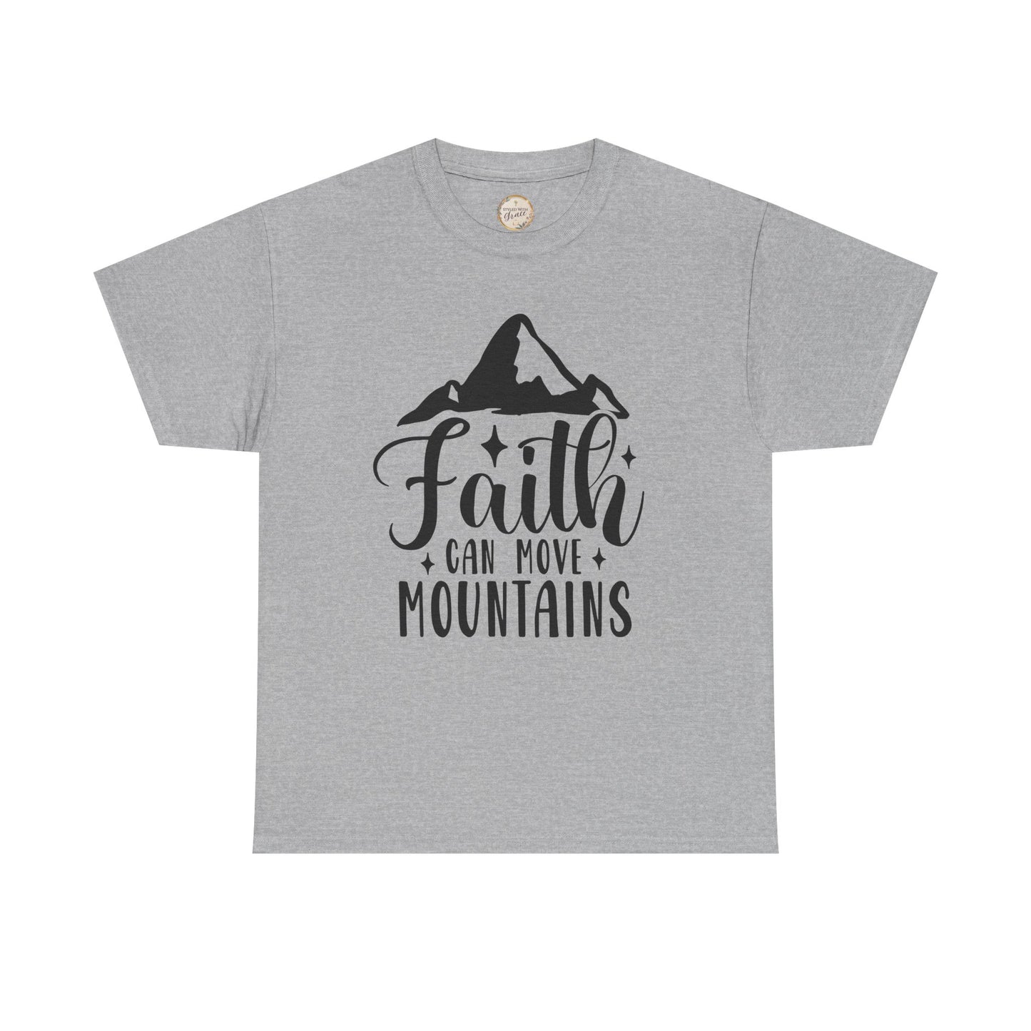 Faith Can Move Mountains - Unisex Heavy Cotton Tee
