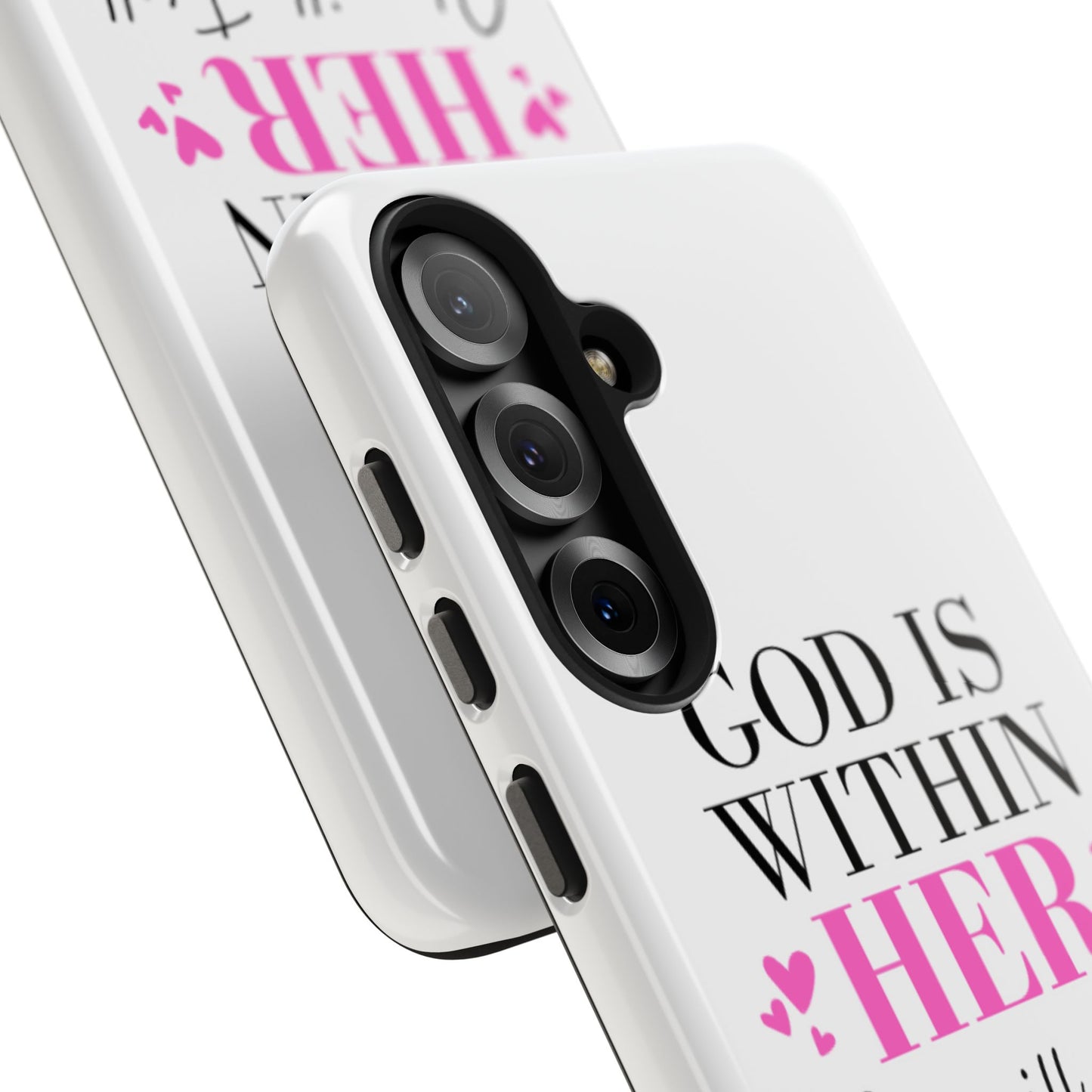 Empowering Tough Phone Case - "God is Within Her" Inspirational Design