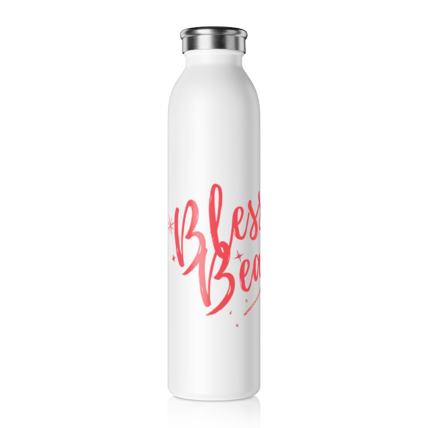 Motivational Slim Water Bottle - Blessed & Beautiful