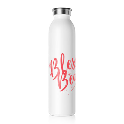 Motivational Slim Water Bottle - Blessed & Beautiful