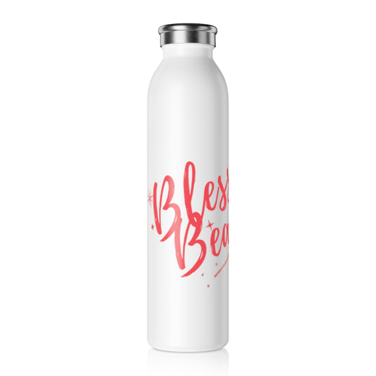 Motivational Slim Water Bottle - Blessed & Beautiful