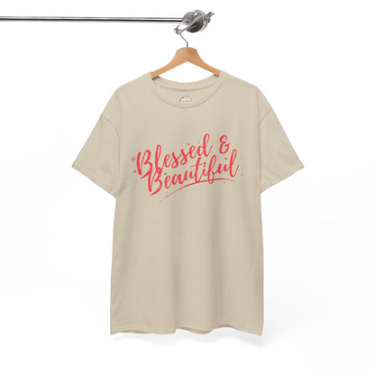 Blessed & Beautiful Unisex Heavy Cotton Tee - Inspirational Casual Wear