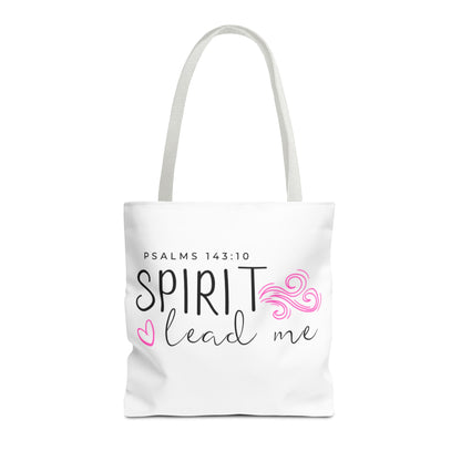 Psalms 143:10 Tote Bag - "Spirit Lead Me"