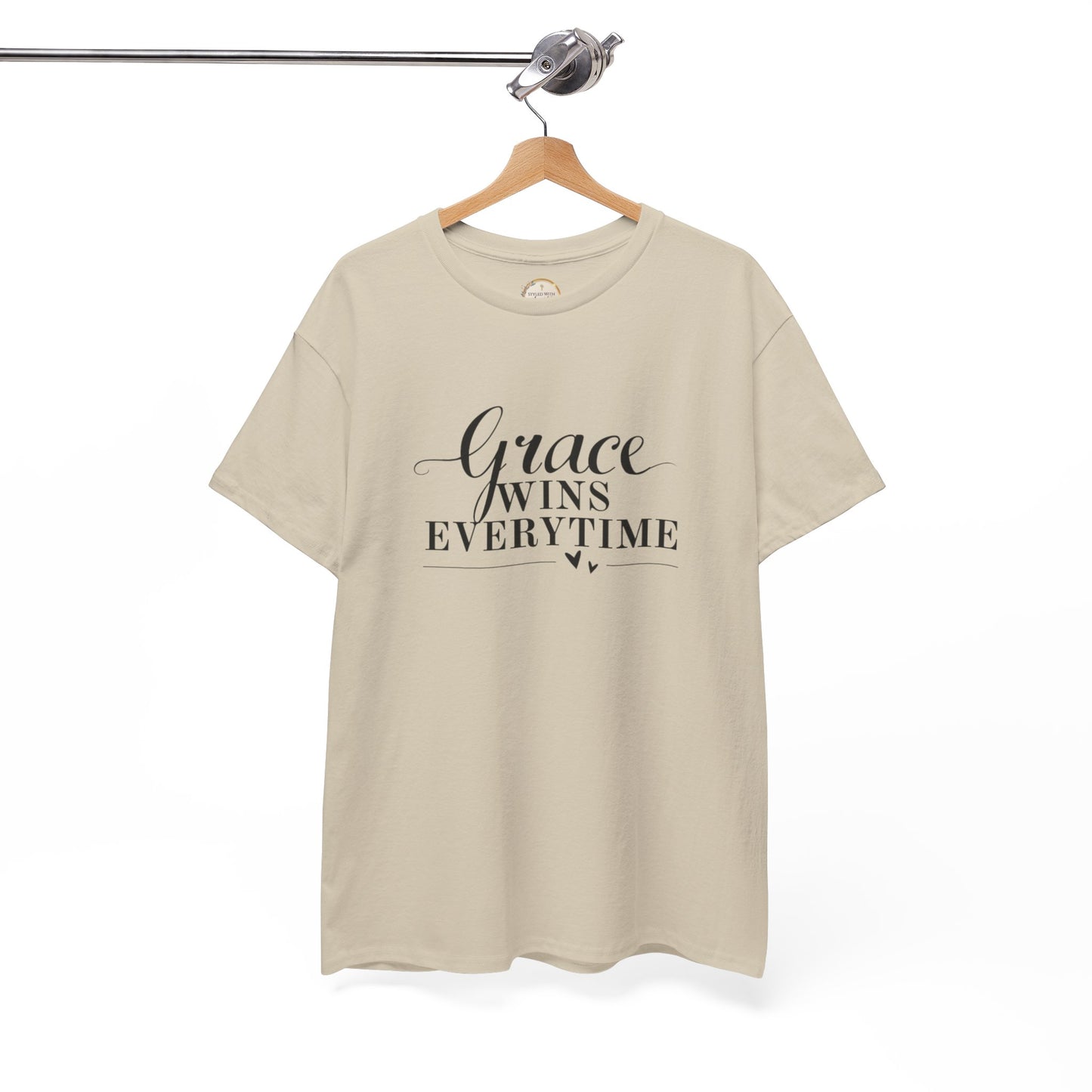 Grace Wins Every Time Tee — Inspirational Christian Graphic T-Shirt