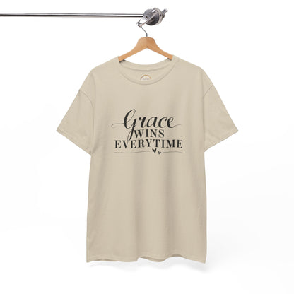 Grace Wins Every Time Tee — Inspirational Christian Graphic T-Shirt