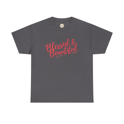 Blessed & Beautiful Unisex Heavy Cotton Tee - Inspirational Casual Wear