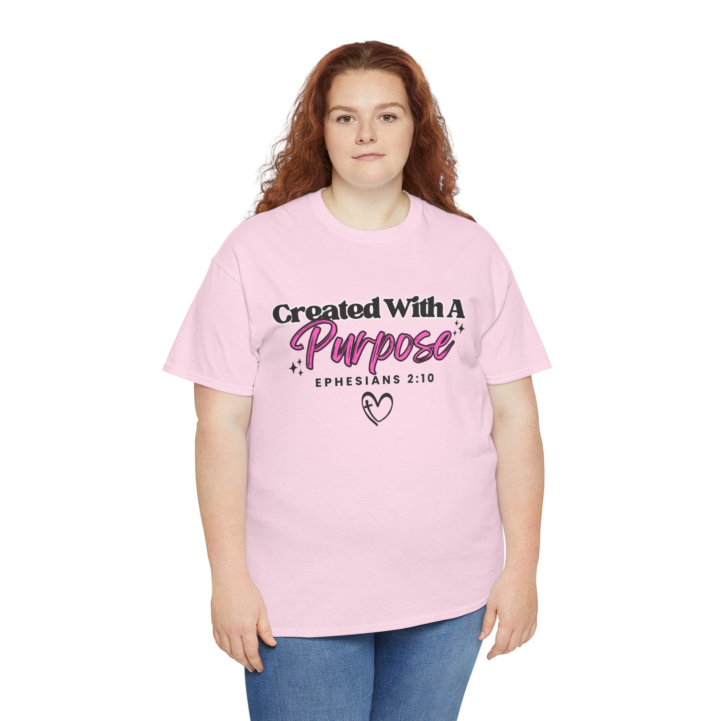 Created With A Purpose T-Shirt — Ephesians 2:10 Christian Faith Tee