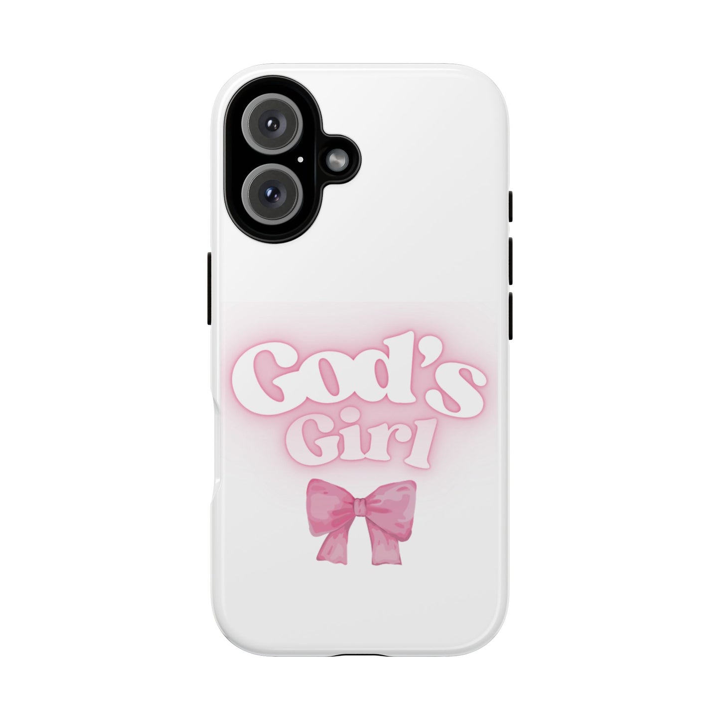 God's Girl Cute Phone Case, Pink Bow Case, Faith-Based Gifts, Christian Accessories, Birthday Present, Inspirational Jewelry