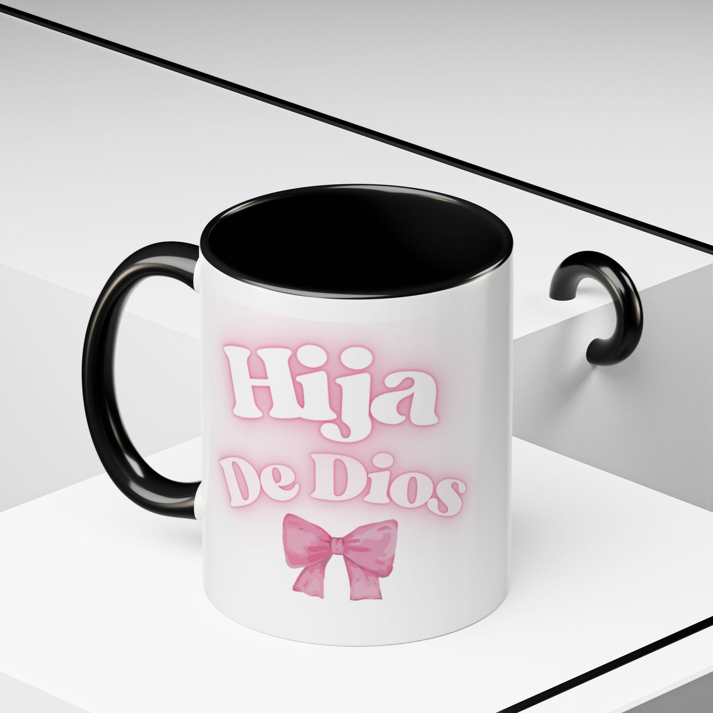Hija De Dios Accent Coffee Mug - Perfect Gift for Moms, Inspirational Drinkware, Birthday, Faith Celebration, Unique Coffee Cup