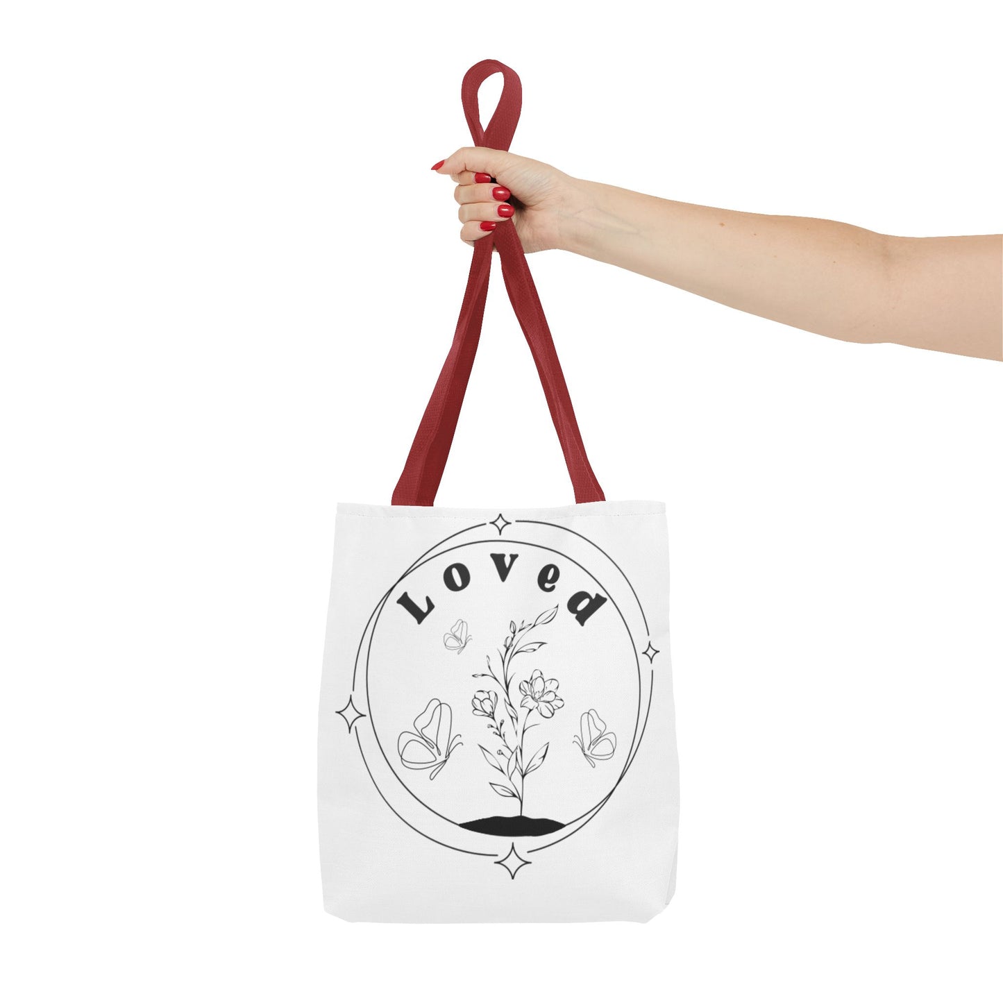 Loved Tote Bag - Stylish All-Over Print for Women's Spiritual Journey