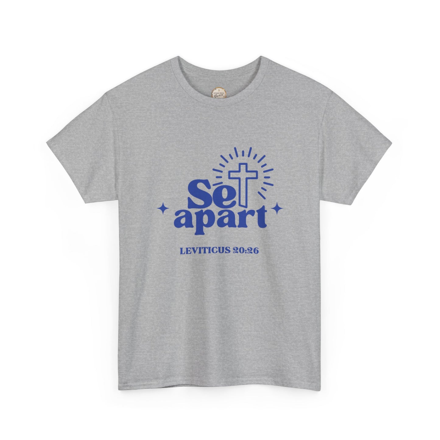 Set Apart Unisex Heavy Cotton Tee, Christian Gift Shirt, Religious Apparel, Faith-Based Clothing, Inspirational T-Shirt